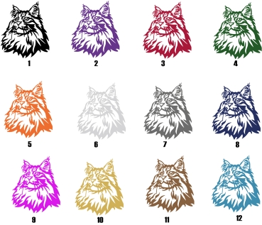 Katzenaufkleber Norwegische Waldkatze