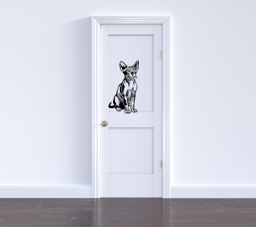 Katzenaufkleber Sphynx