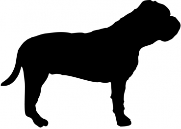 Autoaufkleber Englische Bulldogge stehend Silhouette