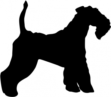 Autoaufkleber Foxterrier (Drahthaar) stehend Silhouette