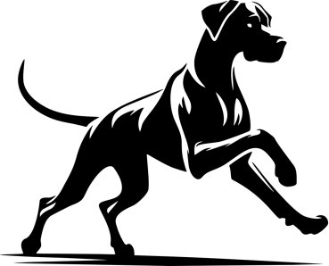 Autoaufkleber Deutsche Dogge rennend Silhouette