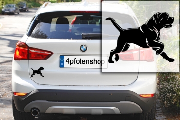 Autoaufkleber Englischer Mastiff rennend Silhouette