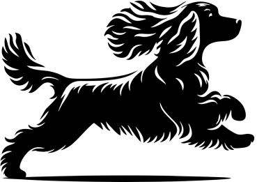 Autoaufkleber American Cocker Spaniel rennend Silhouette