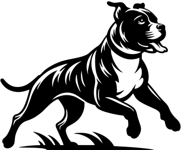 Autoaufkleber American Staffordshire Terrier rennend Silhouette