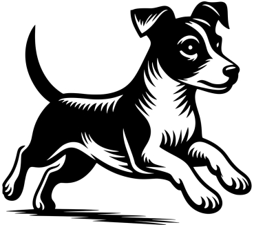 Autoaufkleber Jack Russell Terrier rennend Silhouette