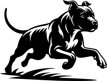 Autoaufkleber American Staffordshire Terrier rennend Silhouette