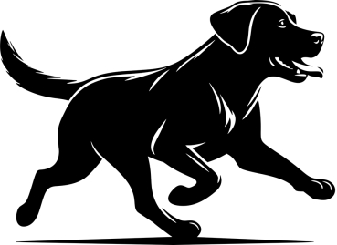 Autoaufkleber Labrador rennend Silhouette