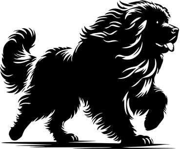 Autoaufkleber Leonberger rennend Silhouette