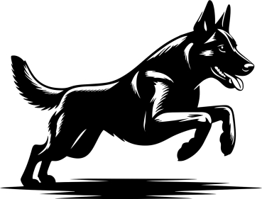 Autoaufkleber Malinois rennend Silhouette