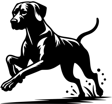 Autoaufkleber Rhodesian Ridgeback rennend Silhouette