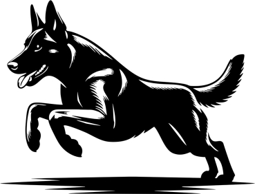 Autoaufkleber Malinois rennend Silhouette