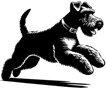 Autoaufkleber Lakeland Terrier rennend Silhouette