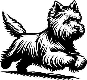 Autoaufkleber West Highland Terrier rennend Silhouette