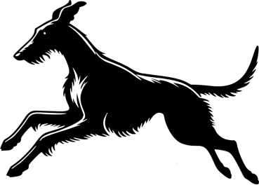 Autoaufkleber Galgo (Rauhaar) rennend Silhouette