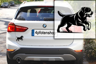 Autoaufkleber Rottweiler rennend Silhouette