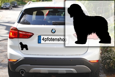Preview: Autoaufkleber Briard stehend Silhouette