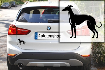 Preview: Autoaufkleber Greyhound stehend Silhouette