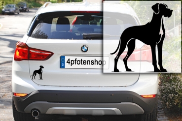 Preview: Autoaufkleber Deutsche Dogge stehend Silhouette