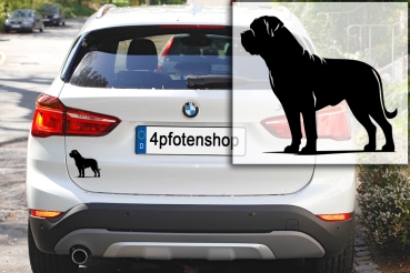 Preview: Autoaufkleber Englischer Mastiff stehend Silhouette