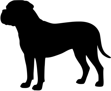 Bullmastiff stehend Silhouette