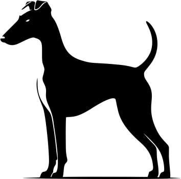 Foxterrier stehend Silhouette