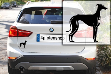 Preview: Autoaufkleber Greyhound stehend Silhouette