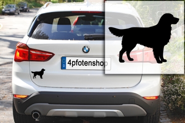 Preview: Autoaufkleber Golden Retriever stehend Silhouette