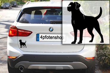 Preview: Autoaufkleber Labrador stehend Silhouette