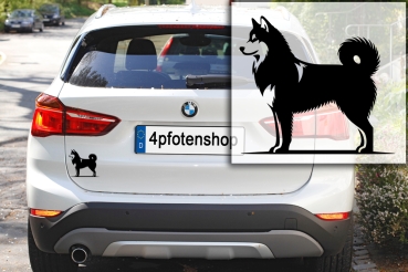 Preview: Autoaufkleber Siberian Husky stehend Silhouette