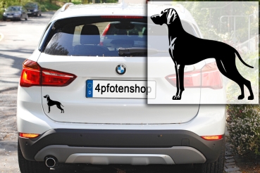 Preview: Autoaufkleber Weimaraner stehend Silhouette