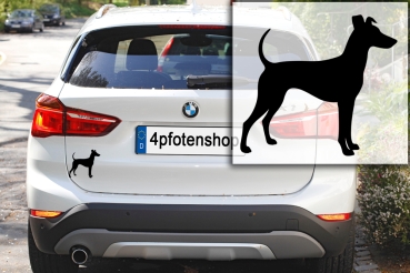 Preview: Autoaufkleber Manchester Terrier stehend Silhouette