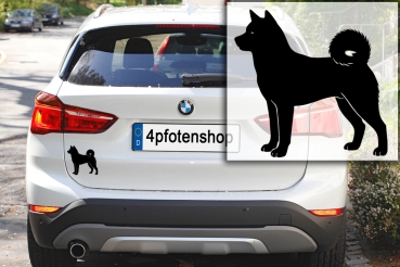 Preview: Autoaufkleber Akita stehend Silhouette
