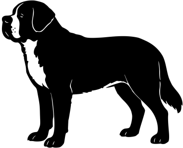 Aufkleber Bernhardiner