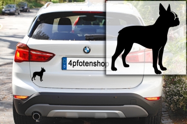 Preview: Autoaufkleber Boston Terrier stehend Silhouette
