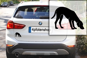 Preview: Autoaufkleber Magyar Vizsla stehend Silhouette