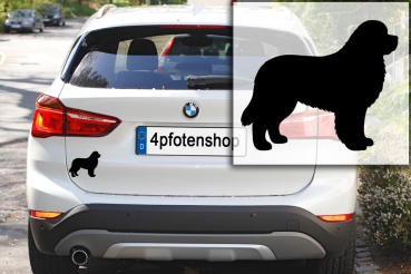 Preview: Autoaufkleber Neufundländer stehend Silhouette