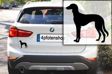 Preview: Autoaufkleber Saluki stehend Silhouette