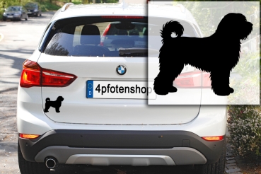 Preview: Autoaufkleber Tibet Terrier stehend Silhouette