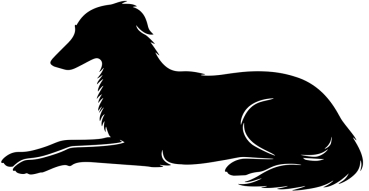 Silken Windsprite liegend Silhouette