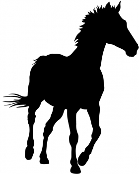 Aufkleber Pferd - Westfale Silhouette