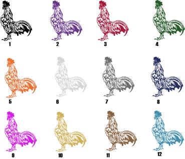 Preview: Aufkleber Hahn *für helle Hintergründe