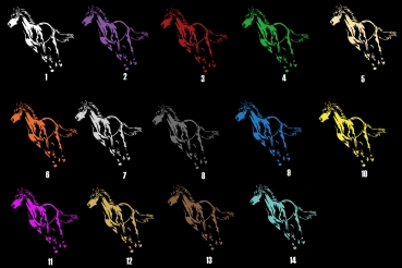 Aufkleber Pferd - Westfale Kontur * für dunkle Hintergründe