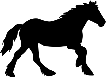 Aufkleber Pferd - Clysdale Horse Silhouette