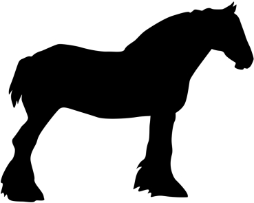 Aufkleber Pferd - Clysdale Horse Silhouette