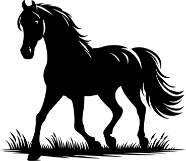 Aufkleber Pferd - Pferd Silhouette