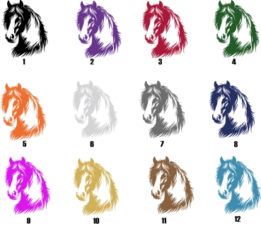 Preview: Aufkleber Pferd - Tinker Kopf