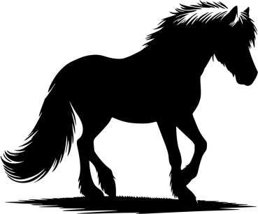 Aufkleber Pferd - Islandpony Islandpferd Isländer Silhouette