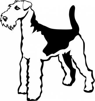 Autoaufkleber "Airedale Terrier" Kontur