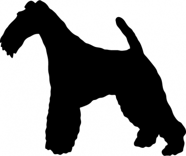 Autoaufkleber Foxterrier (Drahthaar) stehend Silhouette