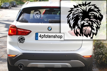 Autoaufkleber "Affenpinscher" Kopf